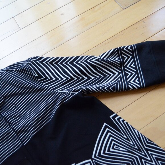 Ali Miles Black White Babydoll Jacket Size XL - Picture 3 of 11